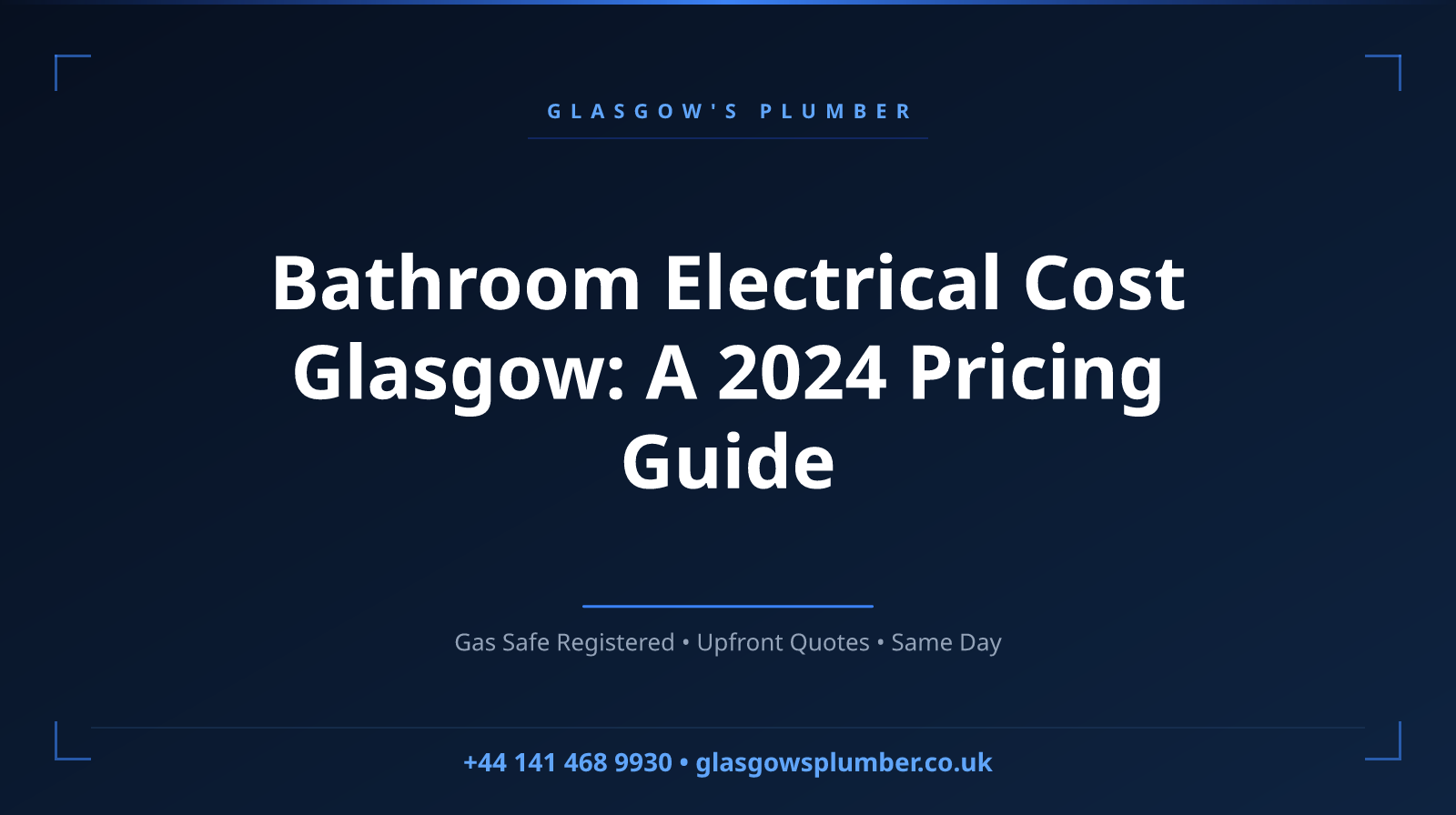 Bathroom Electrical Cost Glasgow: A 2024 Pricing Guide