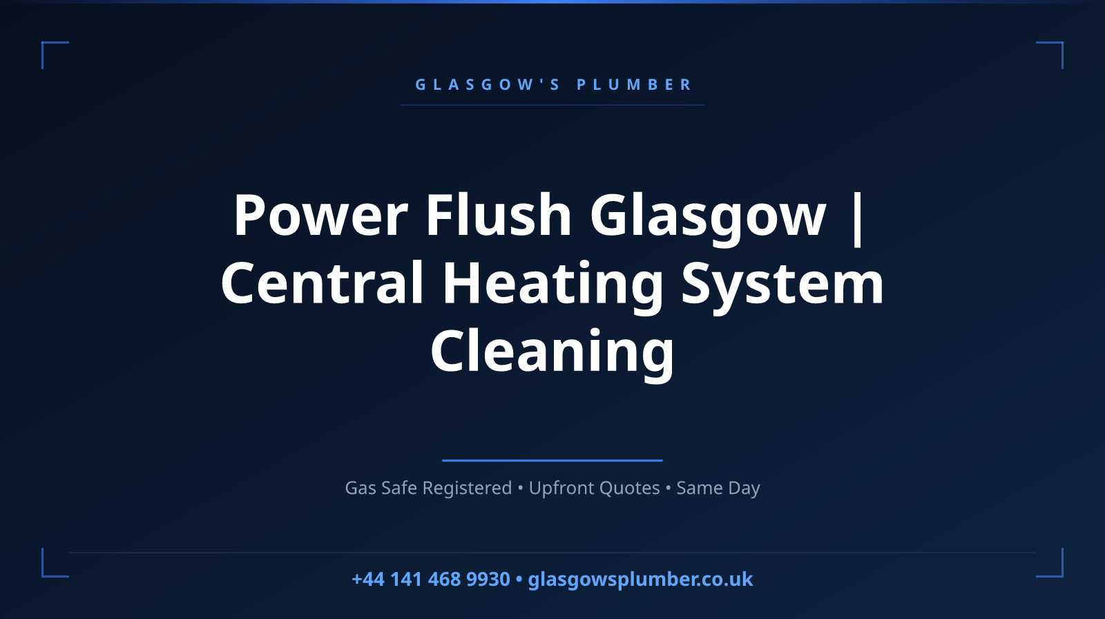 Power Flush Glasgow | Central Heating System Cleaning